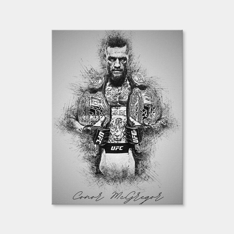 AUTO-MOCKUP WHITE | Conor McGregor | 1 Piece | Gallery Wrap Canvas | group=3x4