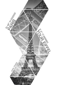 Coordinates PARIS Eiffel Tower Wall Art