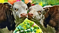 Cows Abstract Wall Art