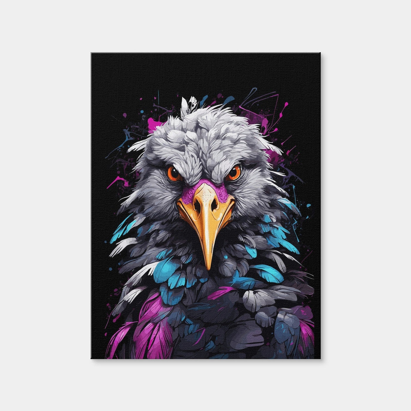 AUTO-MOCKUP WHITE | Crane Animal Colorful | 1 Piece | Gallery Wrap Canvas | group=3x4
