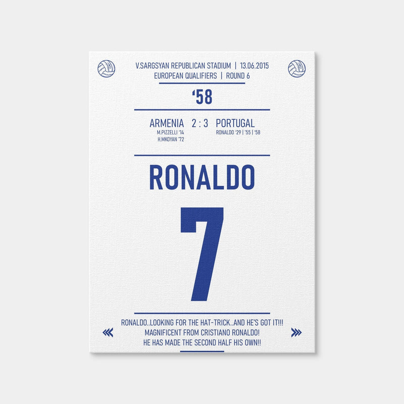 AUTO-MOCKUP WHITE | Cristiano Ronaldo Jersey | 1 Piece | Gallery Wrap Canvas | group=3x4