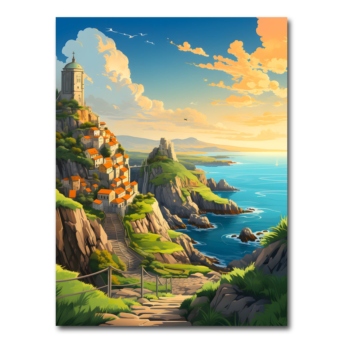 AUTO-MOCKUP WHITE | Croatia - The Walls of Dubrovnik | 1 Piece | Gallery Wrap Canvas | group=3x4