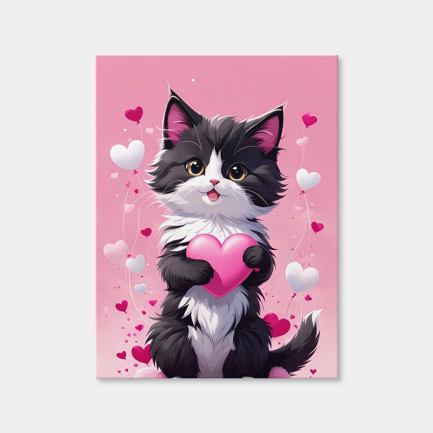 AUTO-MOCKUP WHITE | Cute Kitty | 1 Piece | Gallery Wrap Canvas | group=3x4