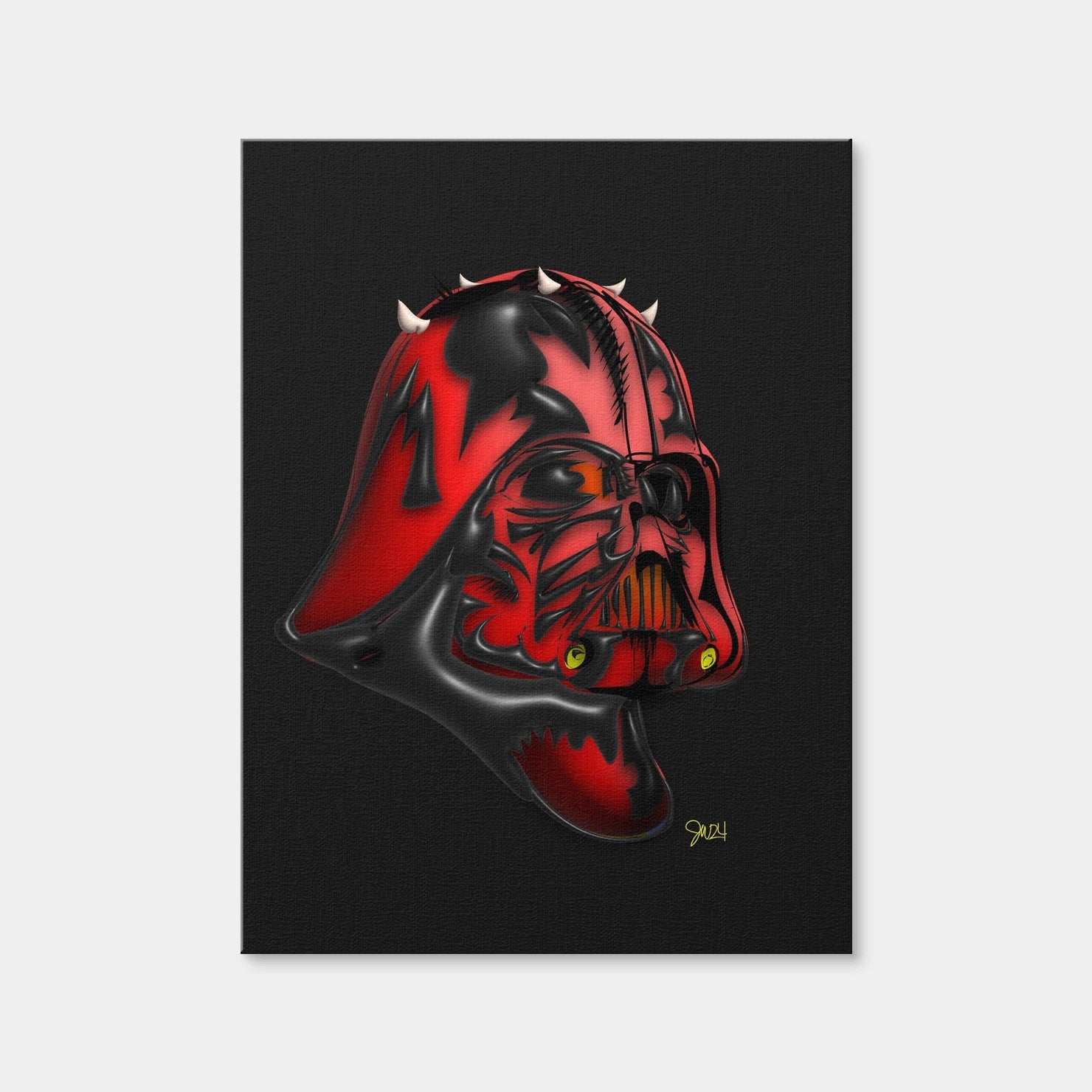 AUTO-MOCKUP WHITE | Darth Vader Maul | 1 Piece | Gallery Wrap Canvas | group=3x4