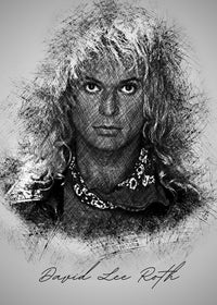 David Lee Roth Sketch Wall Art