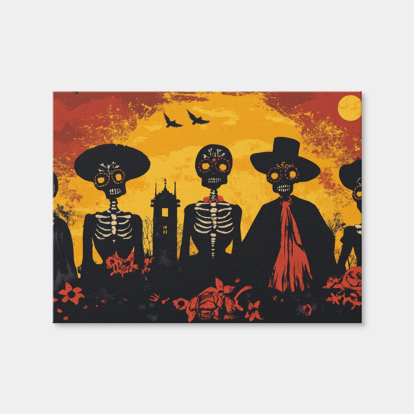 AUTO-MOCKUP WHITE | Day of the Dead Celebration | 1 Piece | Gallery Wrap Canvas | group=4x3