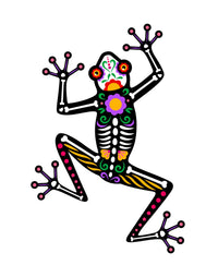 Day of the Dead Frog Skeleton Wall Art