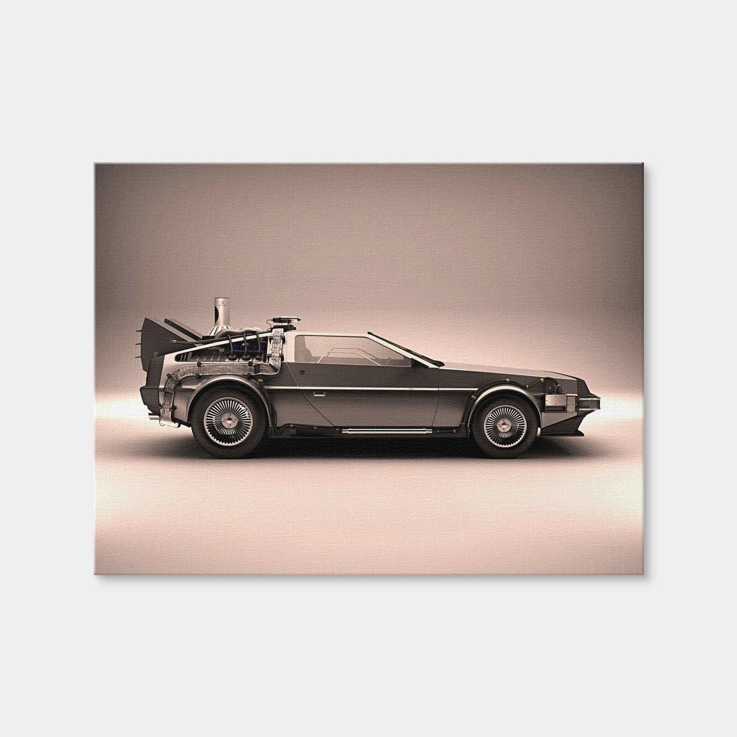 AUTO-MOCKUP WHITE | DeLorean | 1 Piece | Gallery Wrap Canvas | group=4x3
