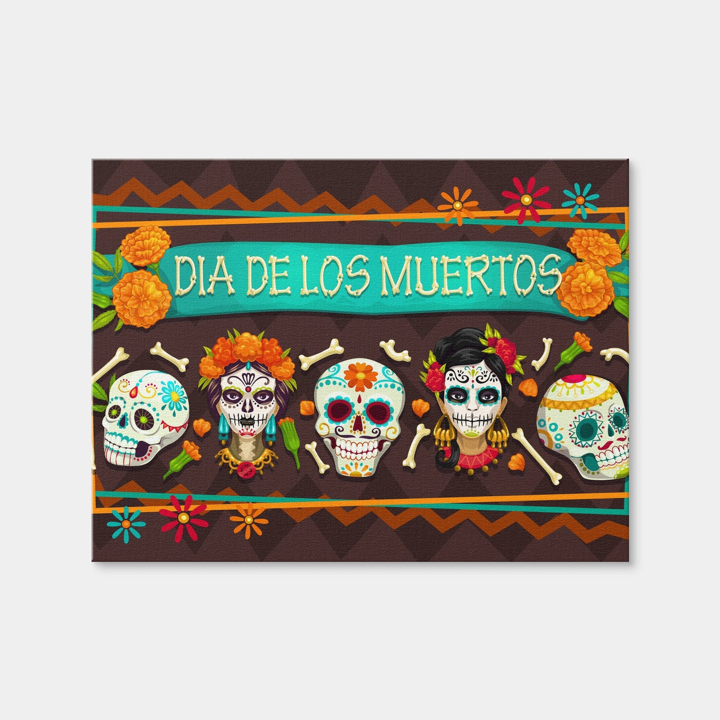 AUTO-MOCKUP WHITE | Dia De Los Muertos | 1 Piece | Gallery Wrap Canvas | group=4x3