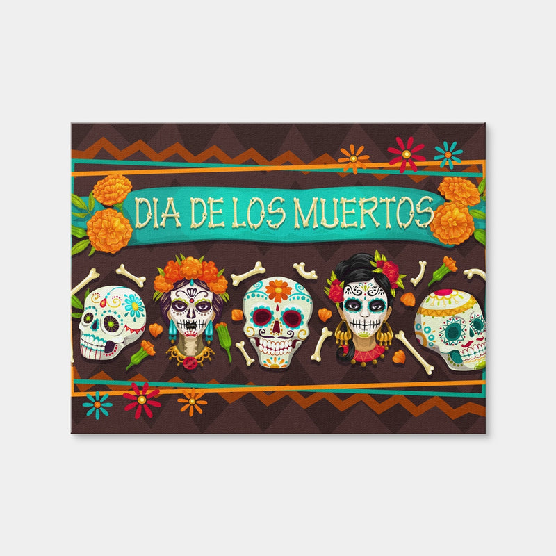 AUTO-MOCKUP WHITE | Dia De Los Muertos | 1 Piece | Gallery Wrap Canvas | group=4x3