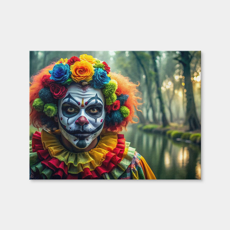 AUTO-MOCKUP WHITE | Dia de Los Muertos Swamp Clown | 1 Piece | Gallery Wrap Canvas | group=4x3
