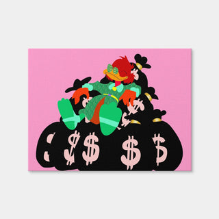 AUTO-MOCKUP WHITE | Donald Money Pile | 1 Piece | Gallery Wrap Canvas | group=4x3