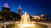 Downtown Mobile - Fountain Wall Art