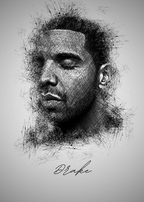 Drake Sketch Wall Art