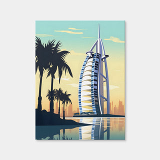AUTO-MOCKUP WHITE | Dubai - Burj Al Arab | 1 Piece | Gallery Wrap Canvas | group=3x4