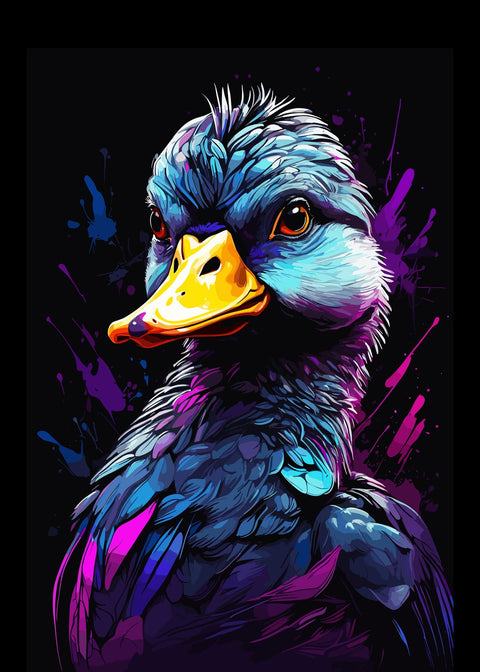 Duck Animal Colorful Wall Art