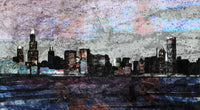 Dusk chicago skyline Wall Art