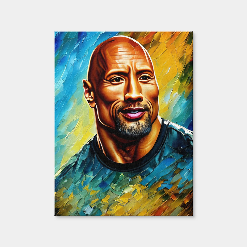 AUTO-MOCKUP WHITE | Dwayne Johnson | 1 Piece | Gallery Wrap Canvas | group=3x4