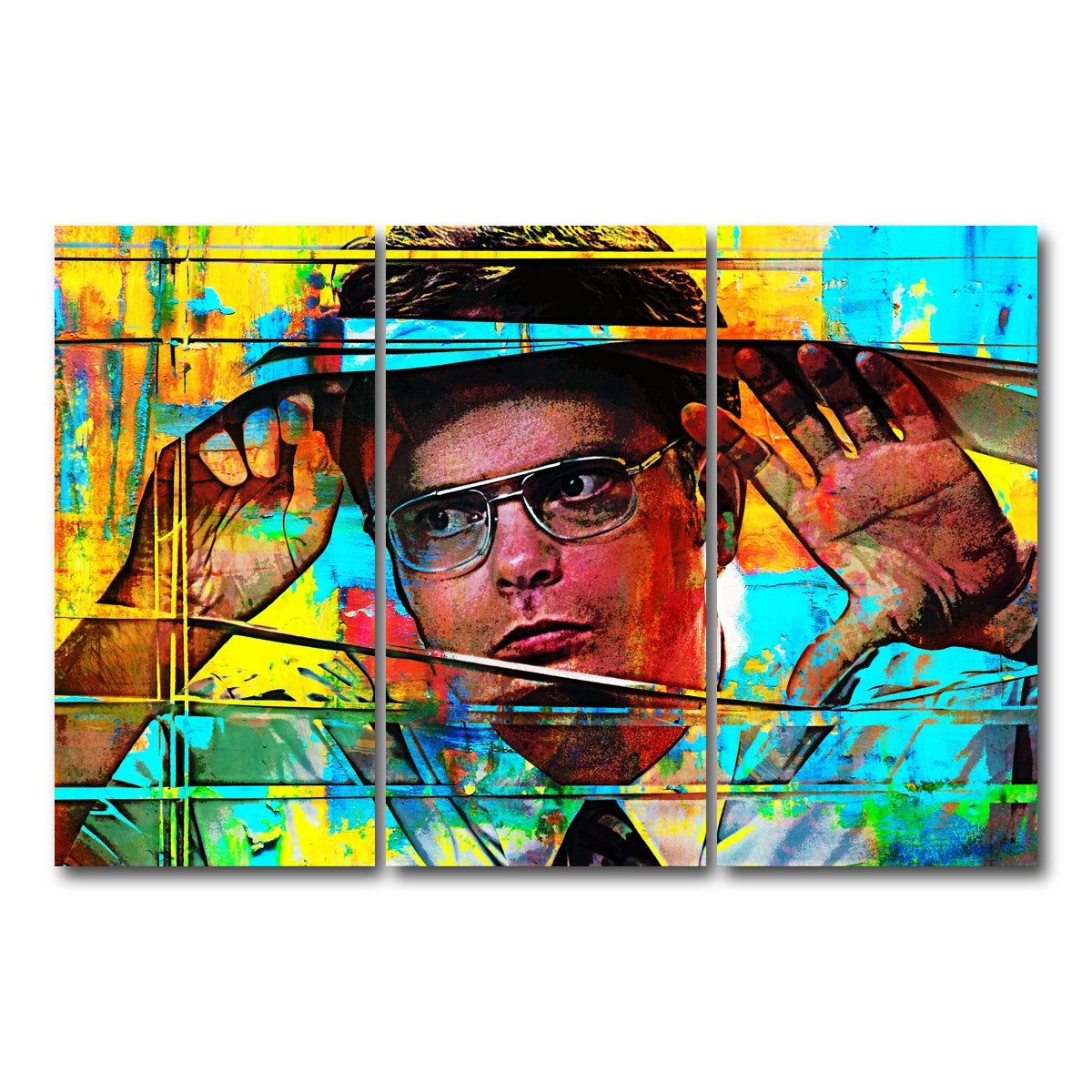 AUTO-MOCKUP WHITE | Dwight Schrute | 3 Piece | Gallery Wrap Canvas | group=12x24