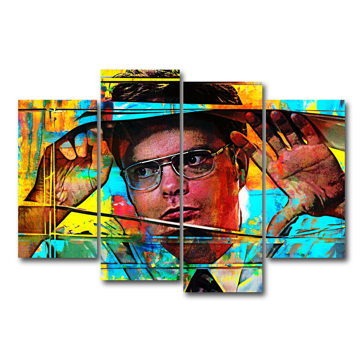 AUTO-MOCKUP WHITE | Dwight Schrute | 4 Piece | Gallery Wrap Canvas | group=4_short