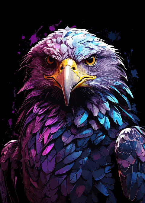 Eagle Animal Colorful Wall Art