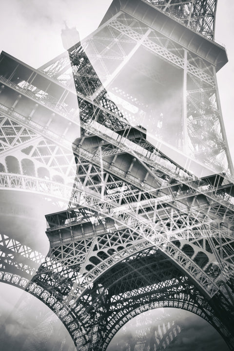 Eiffel Tower Double Exposure Wall Art