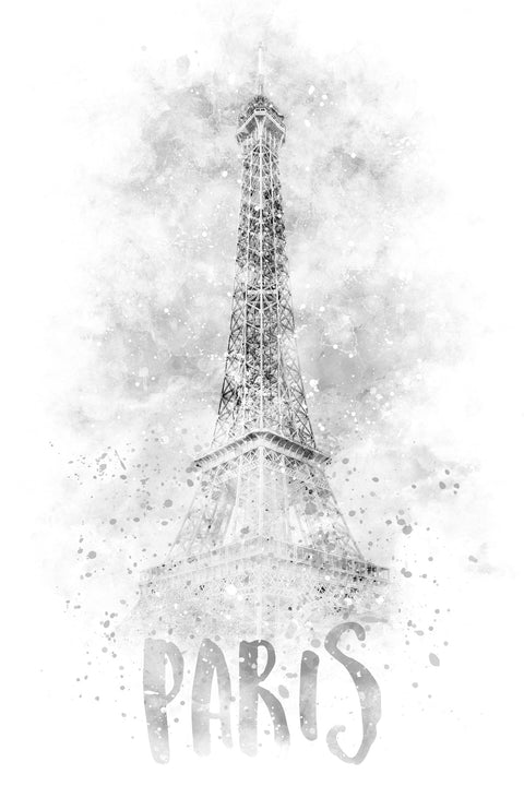 Eiffel Tower Watercolor Wall Art
