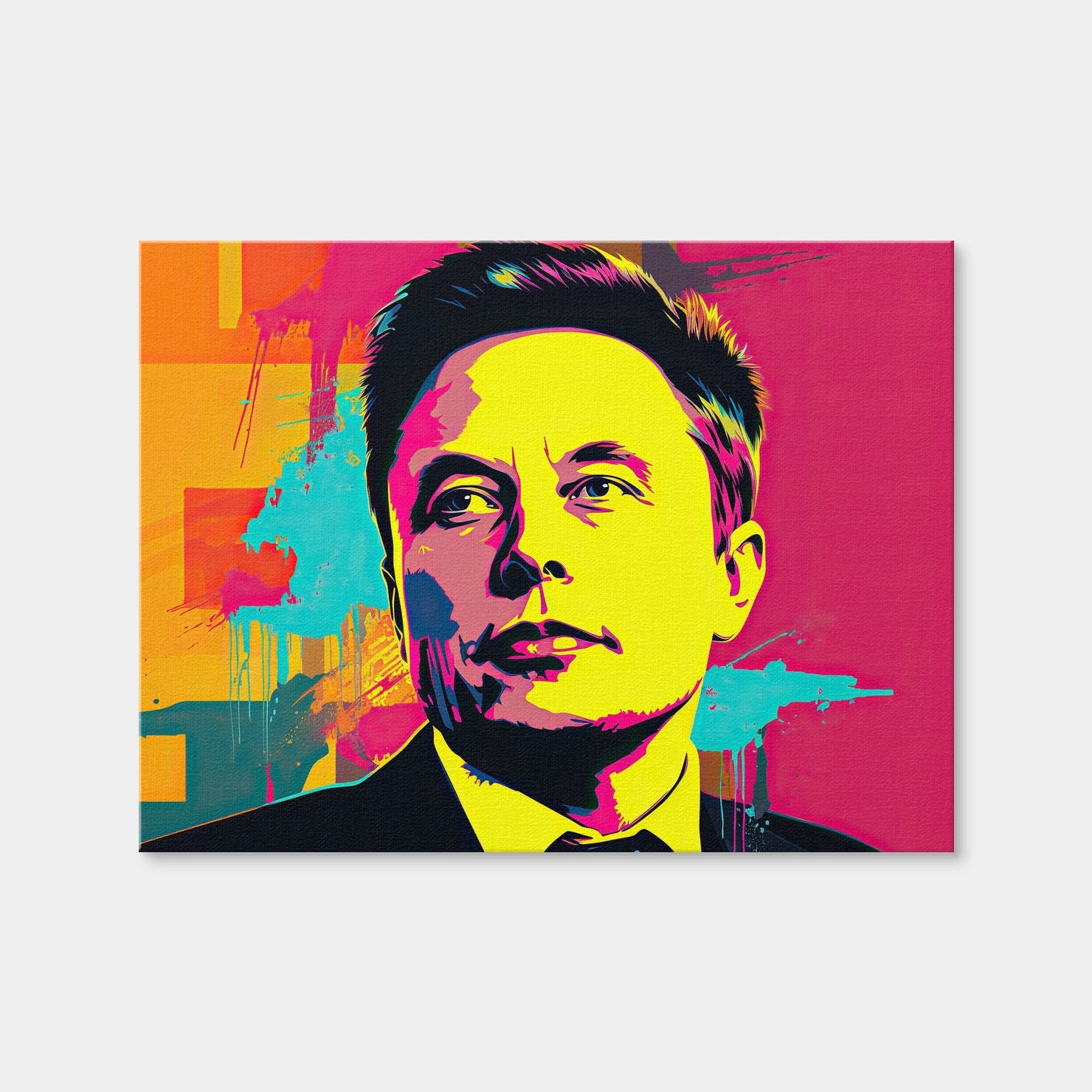 AUTO-MOCKUP WHITE | Elon - Warhol | 1 Piece | Gallery Wrap Canvas | group=4x3