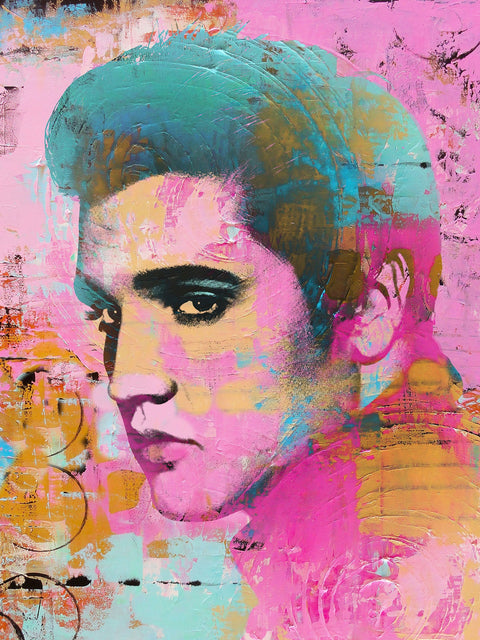 Elvis Pink Wall Art