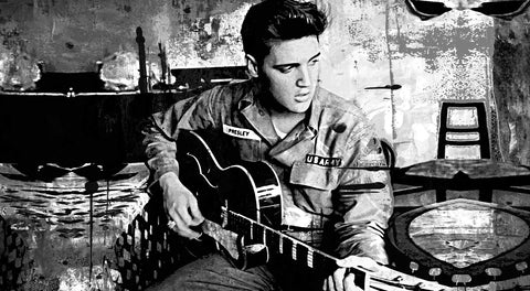 Elvis Presley Grayscale Wall Art