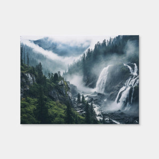 AUTO-MOCKUP WHITE | Enchanting Forest Waterfalls | 1 Piece | Gallery Wrap Canvas | group=4x3