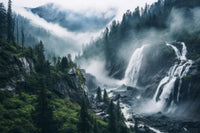 Enchanting forest waterfalls Wall Art