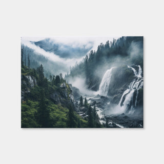 AUTO-MOCKUP WHITE | Enchanting Forest Waterfalls | 1 Piece | Gallery Wrap Canvas | group=4x3