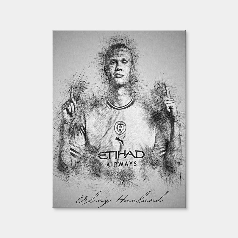 AUTO-MOCKUP WHITE | Erling Haaland | 1 Piece | Gallery Wrap Canvas | group=3x4