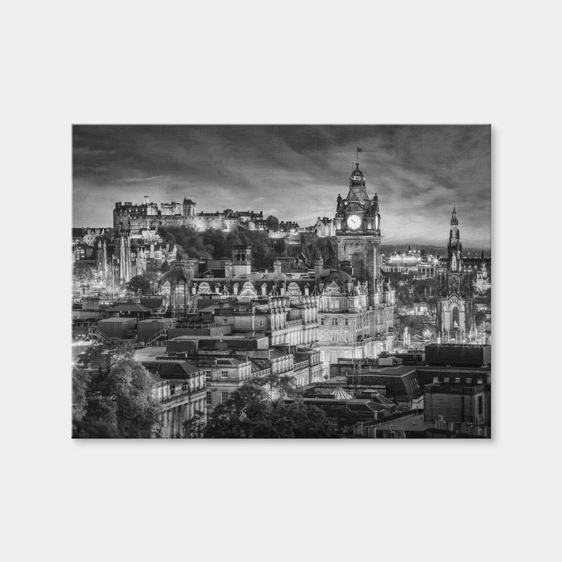 AUTO-MOCKUP WHITE | Evening impression from Edinburgh | 1 Piece | Gallery Wrap Canvas | group=4x3