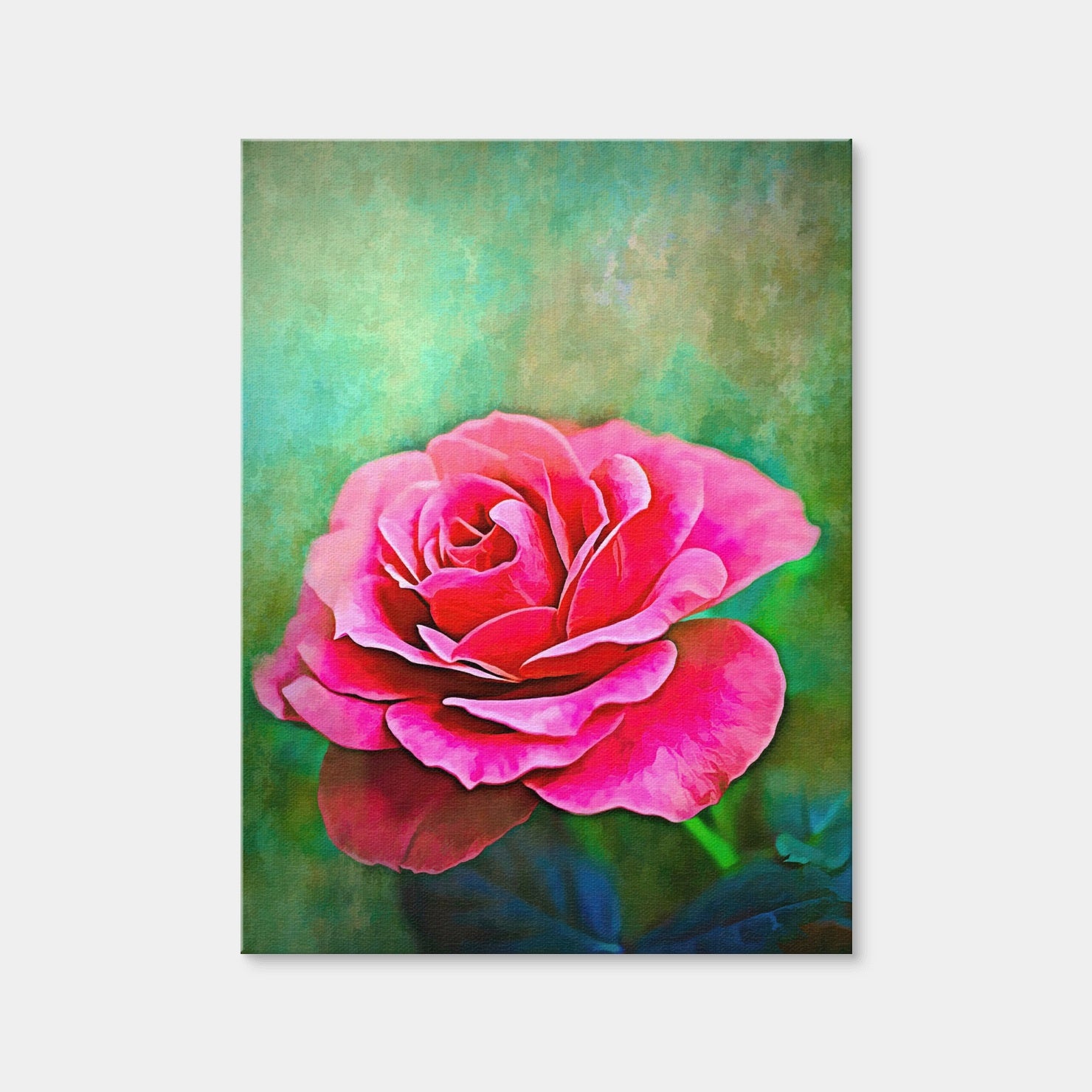 AUTO-MOCKUP WHITE | Exquisite Pink Rose | 1 Piece | Gallery Wrap Canvas | group=3x4