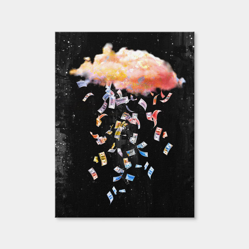 AUTO-MOCKUP WHITE | Falling Dollars | 1 Piece | Gallery Wrap Canvas | group=3x4