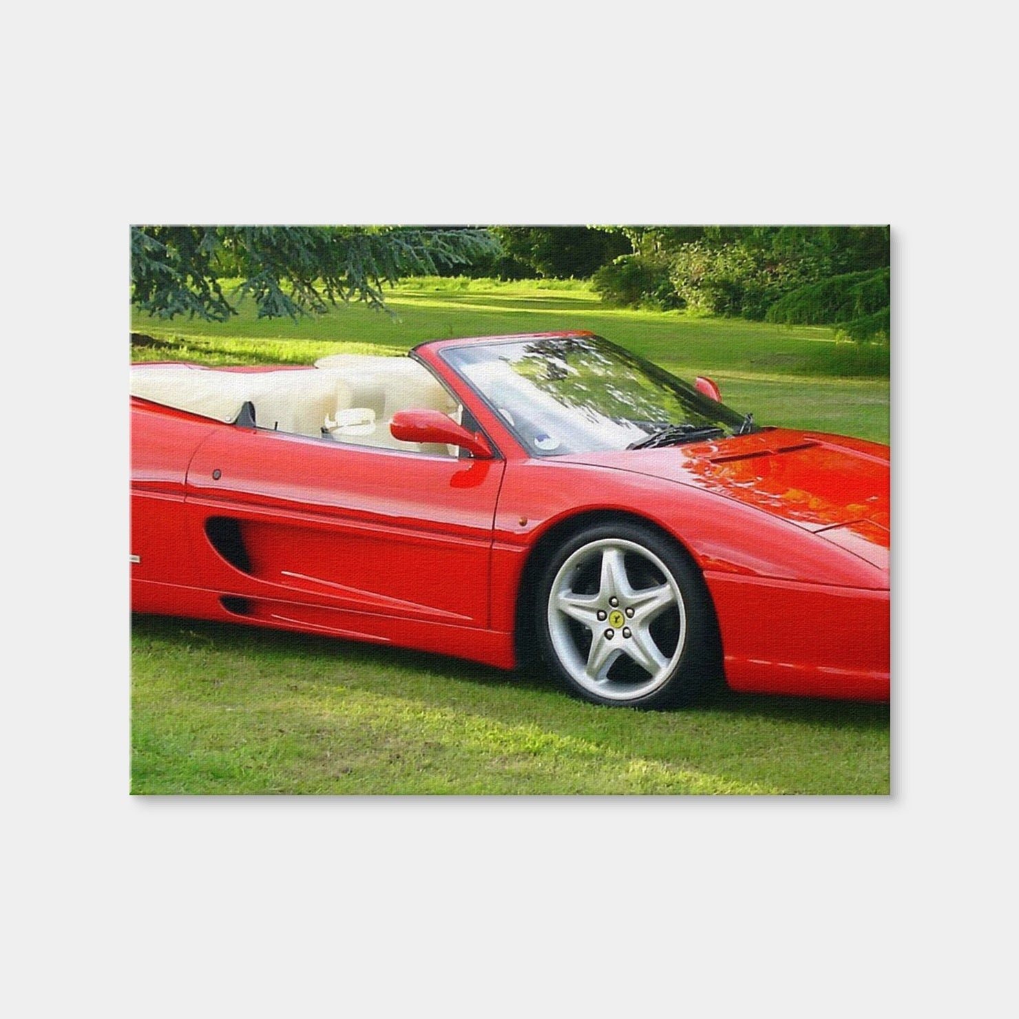 AUTO-MOCKUP WHITE | Ferrari F355 Convertible | 1 Piece | Gallery Wrap Canvas | group=4x3