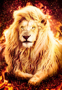 Fire Lion Wall Art