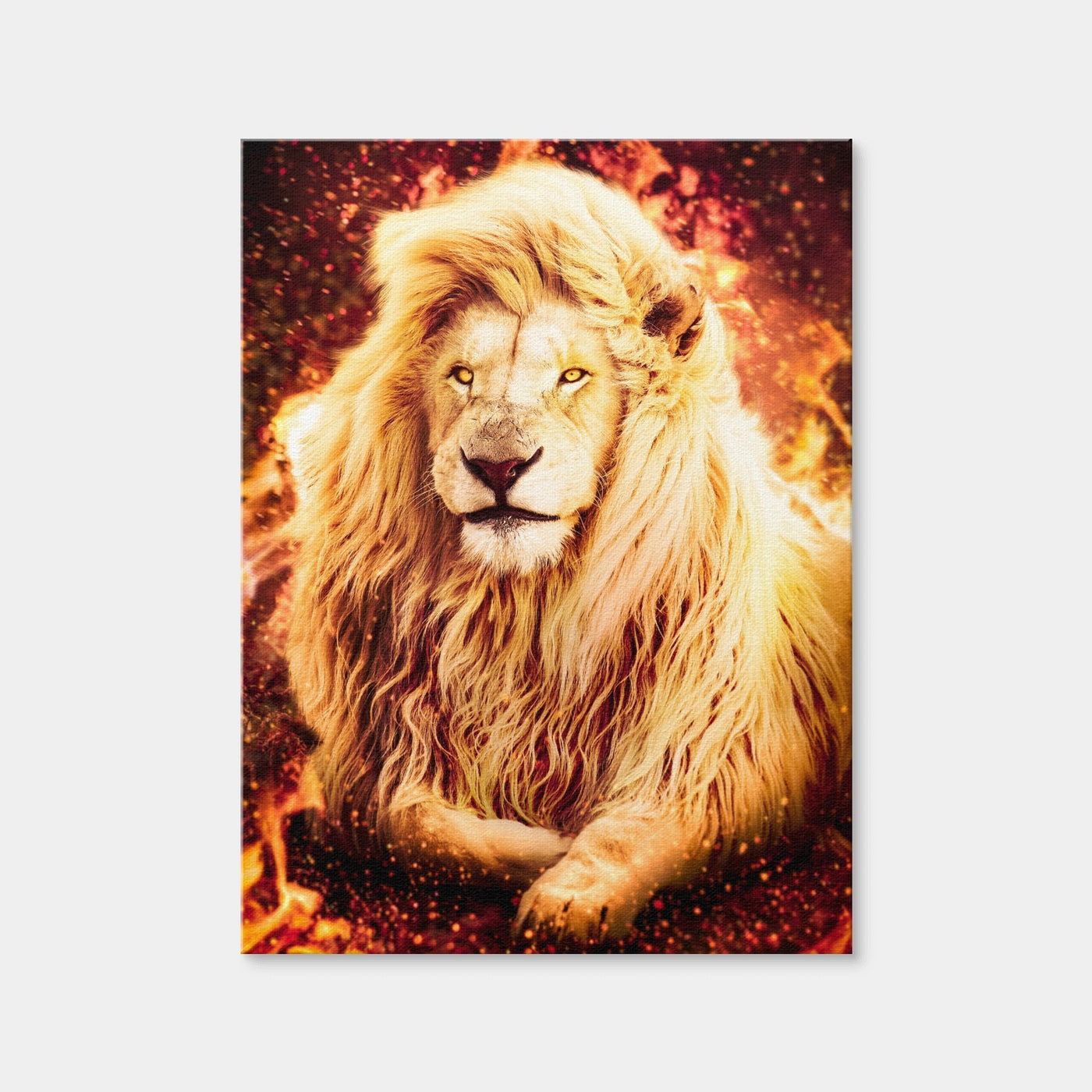AUTO-MOCKUP WHITE | Fire Lion | 1 Piece | Gallery Wrap Canvas | group=3x4