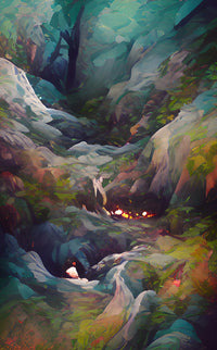 Fire in the Woods Wall Art