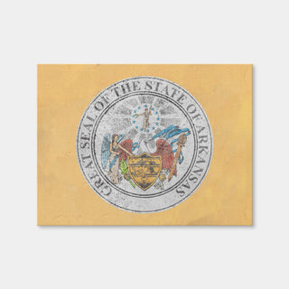 AUTO-MOCKUP WHITE | Flag of US state Arkansas seal | 1 Piece | Gallery Wrap Canvas | group=4x3