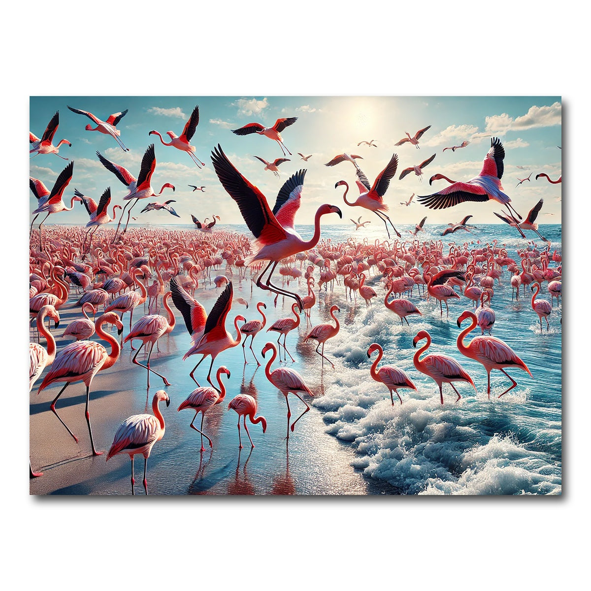 AUTO-MOCKUP WHITE | Flamingo Shore | 1 Piece | Gallery Wrap Canvas | group=4x3