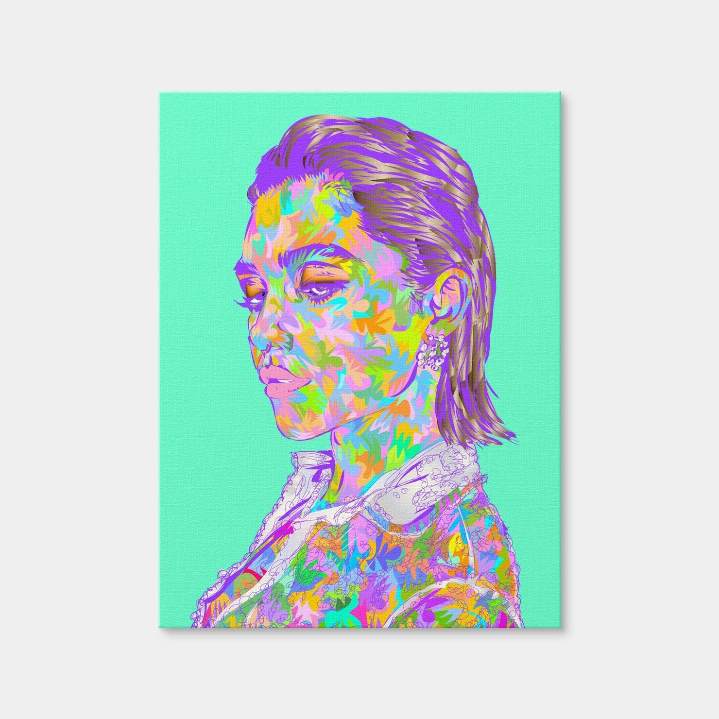 AUTO-MOCKUP WHITE | Florence Pugh | 1 Piece | Gallery Wrap Canvas | group=3x4