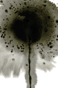 Flower Grey Spatter Wall Art