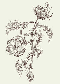 Flowers Sketch Wall Art