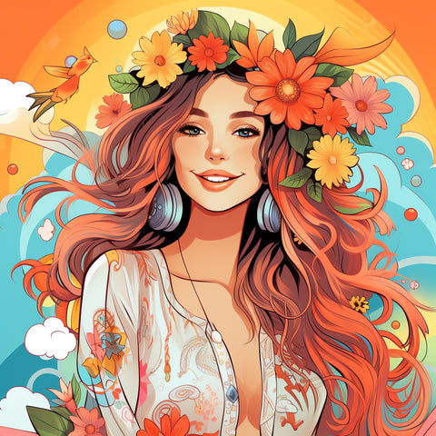Flowers in Her Hair Wall Art