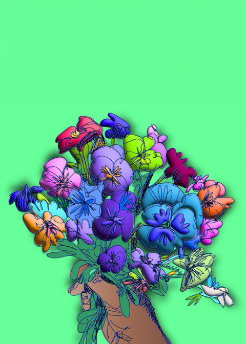 Flowers in hand Wall Art
