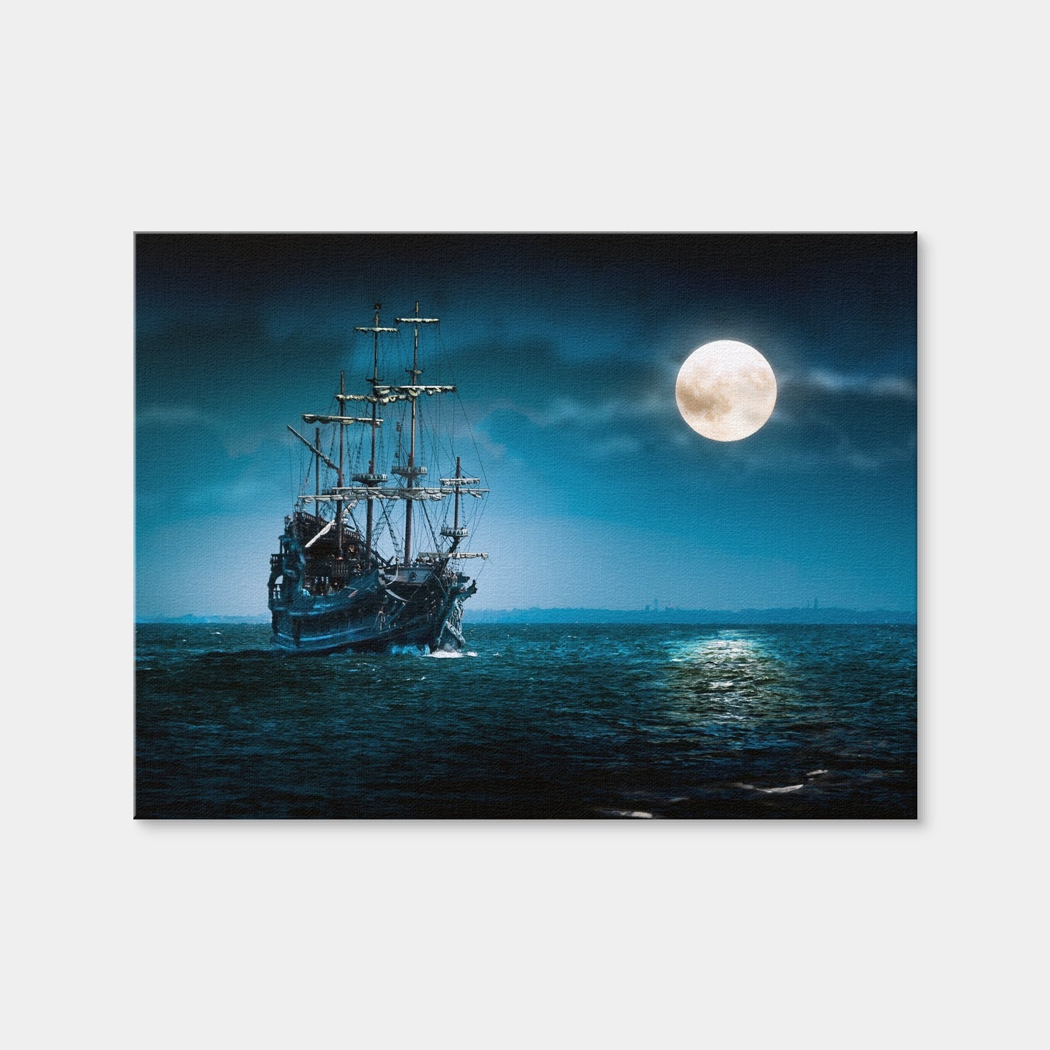 AUTO-MOCKUP WHITE | Flying Dutchman Moonlit | 1 Piece | Gallery Wrap Canvas | group=4x3
