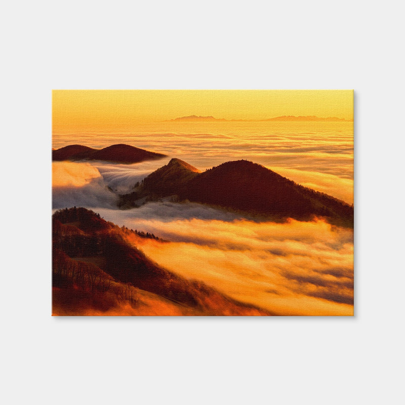 AUTO-MOCKUP WHITE | Foggy Sunset | 1 Piece | Gallery Wrap Canvas | group=4x3